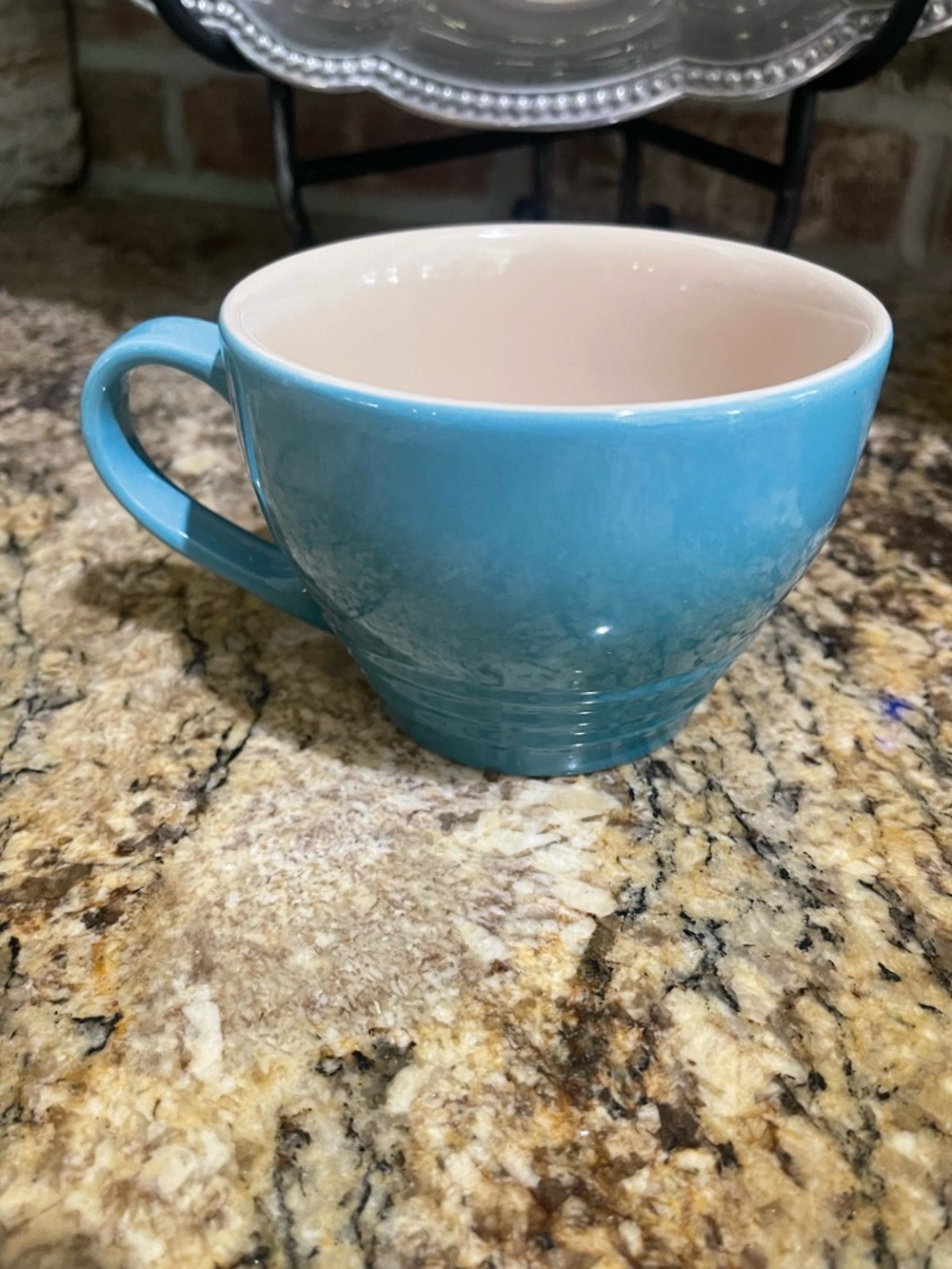 Le Creuset Cappuccino 400ml Cup Set of 2 - CARRIBEAN sand interior - Brand New - Picture 2 of 8